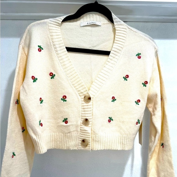 Dreamers Sweaters - T8-Dreamers embroidered cardigan-NWT Sz S/M